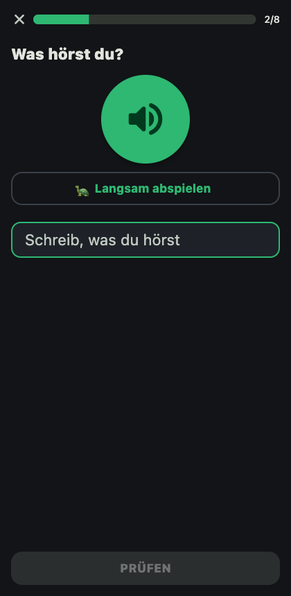App-Screenshot: Hör-Übung